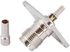 2pcs Rf Electronics Wire Terminal Connector Tnc Female Flange Panel Mount Crimp for Coaxial Cable Rg316 Rg174 Lmr100 Ships from USA