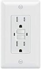 Paladin 15A Tamper Resistant GFCI GFI Receptacle Outlet w/Wallplate & LED Indicator - UL2015 Certified, White, 15 Amp, 125V, Self Testing (1 Pack)