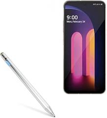 BoxWave Stylus Pen Compatible with LG V60 ThinQ 5G (Single Screen) - AccuPoint Active Stylus, Electronic Stylus with Ultra Fine Tip - Metallic Silver