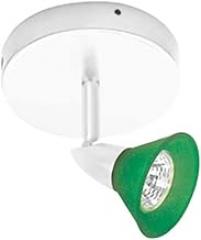 Jesco Lighting LT1122GwH 1-Light Die Cast Fixture with Glass and 50W Built-in Electronic Transformer, Green
