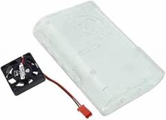 Electronic Case for Raspberry Pi 4 Model B Fan with Cooling Heatsink (Transparent+Fan)