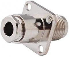 Rf Electronics Wire Terminal Connector Tnc Female 4-Hole Flange Panel Mount Clamp for Coaxial Cable Rg58 Lmr195 Ships from USA