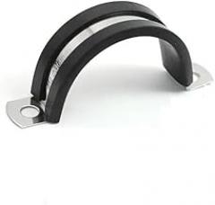 10Pcs 10-50MM 304 Stainless Steel Rubber Lined U Clips Cable Mounting Hose Pipe Clamp Mikalor(Size:10MM 10PCS)