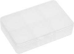 Matte Plastic Clear Home Rectangle 6 Compartments Medicine Pill Holder Storage Box Case