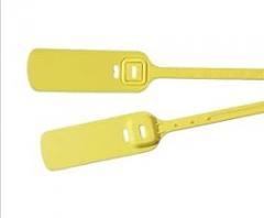 Yellow Pull Tight Security Seal Tear Off Plastic Tag 100 Pcs Tag Tamper Proof Security Yellow Plastic Seals Zip Label Flag Pull Tight Tags