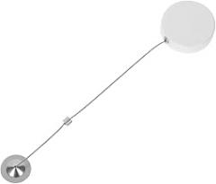 Anti-Theft Steel Security Cable Lock with Remote Control Retractable 1m Safety Wire Lock for Electronics Glasses and Gaming Controllers White and Iron Cap