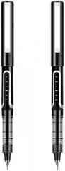 Rollerball Pens, 0.5mm Fine Point Liquid Gel Ink Rolling Ball Quick Drying Gel Pen for School Office Writing(2 Black Type B)
