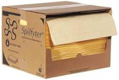 Absorbent Pad, Absorbs 44 gal. Chemical, Hazmat, PK 200, Yellow