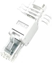 1pcs RJ45 Connector for UTP CAT6A/CAT6/CAT5E, no Crimper Required Internet RJ 45(Blue)