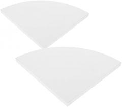 Milisten 2pcs Floating Corner Shelves Wall Mounted Rack Storage Shelves 22x22cm for Bedroom Living Room Bathroom Small Item Organization