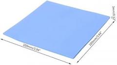 SPHINX blue 100x100x3 mm GPU CPU PS3 PS2 Heatsink Cooling Thermal Conductive Silicone Pad. Works for TV boards and any proper electronics.