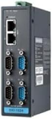 EKI-1524-CE 4-Port RS-232/422/485 Serial Device Server - Twisted Pair - 2 x Network (RJ-45) - 4 x Serial Port - 10/100Base-TX - Fast Ethernet - Wireless LAN - DIN Rail Mountable, Wall Mountable