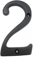 QCAA Traditional Heavy Forged Brass House Number, 6