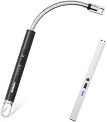VEHHE USB Rechargeable Lighters with Safety Button Lock