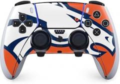 Skinit Decal Gaming Skin Compatible with PS5 DualSense Edge Pro Controller - Officially Licensed NFL Denver Broncos Large Logo Design