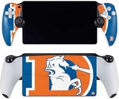 Skinit Decal Gaming Skin Compatible with PlayStation Portal Remote Player - Officially Licensed NFL Denver Broncos Retro Logo Design