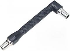 L-Shape 1/4 Inch Hex Socket Wrench Screwdriver Bits Hand Tool with 90° Double-End Handle, 1/4 Inch (6.35 mm) Socket, Steel Construction for Furniture Assembly, Electronics Repair DIY(1pc Magnetic)