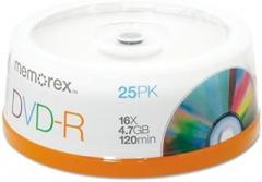 Memorex Dvd Minus R 4.7 Gb Cake Box 25/Pack
