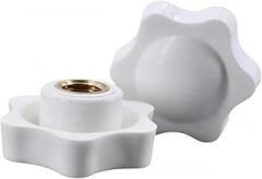 Blind End(White) | M27 | Plum Hand Tighten Nuts Handle Thread Star Mechanical Thumb Nuts Clamping Knob Manual Nuts Black Or White Clamping Handle 2-15Pcs New 2026 High for Reliable Electronic