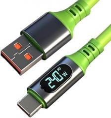 Generic USB to USB-C Data Cable 5ft 120-240W Charging Cable with LED Indicator, High-Speed Type-C Fast Charging Cable for Phones (USB to Type C,5FT)