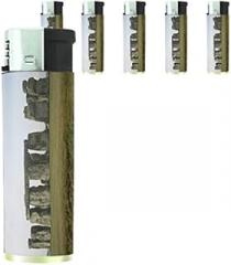 Famous Landmark Stonehenge United Kingdom UK Set of 5 Lighters S7 Electronic Refillable Flame Cigarette Smoking