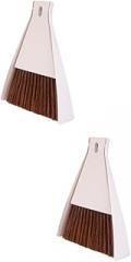 NOLITOY 2pcs Multipurpose Keyboard Cleaning Brush Dustpan Design for Deep Cleaning Grooves and Edges for Laptops Desktops and Electronics Beige