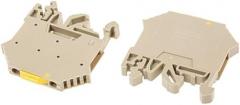 Terminal Block DIN Rail 2 Position Disconnect 22-12AWG 10A Screw Beige, Pack of 1, MFR: 815723