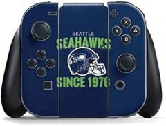 Skinit Decal Gaming Skin Compatible with Nintendo Switch Joy Con Controller - Officially Licensed NFL Seattle Seahawks Helmet Design
