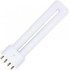 Satco S8362 2700K 7-Watt 2G7 Base T4 Twin 4-Pin Tube for Electronic and Dimming Ballasts, White, 1 Count (Pack of 1)