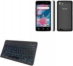 BoxWave Keyboard Compatible with Cherry Mobile Flare Y3 Mini - SlimKeys Bluetooth Keyboard - with Backlight, Portable Slim LED 7 Colors - Jet Black