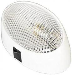 Porch Light with Clear Lens & White Switch Base