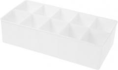 Cable Organizer Storage Box Medium 10-compartment Plastic Desk Drawer Organizer for Home Office Electronics and Cable Management