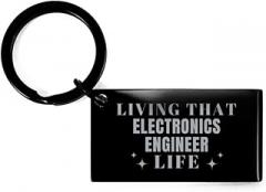 Mugart Electronics Engineer Keyring Gifts for Electronics Engineer Student, Living That Electronics Engineer Life Jokes Funny, Sarcasm Gifts for Friends, Coworkers Electronics Engineer Graduation Birthday