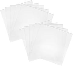 Happyyami 10pcs Record Protective Bag Outer Record Cover Clear Polypropylene Cover Sleeve Protection Wrap Removable Thick for Records Albums Party Adhesive Plastic