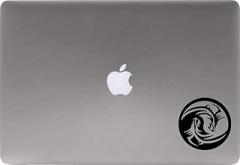 Dragon Circle Yin and Yang Vinyl Decal Sticker for Computer MacBook Laptop Ipad Electronics Home Window Custom Walls Cars Trucks Motorcycle Automobile and More (Black)