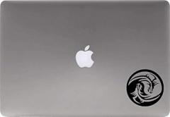 Dragon Circle Yin and Yang Vinyl Decal Sticker for Computer MacBook Laptop Ipad Electronics Home Window Custom Walls Cars Trucks Motorcycle Automobile and More (Black)