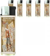 Refillable Electronic Lighter Set of 5 Pieces D-103 Wilson's Songs A Prince of Tatters