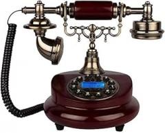 Old Fashioned Telephone Home Hotel Office Decoration European Retro Living Room Bedroom Home Landline Old-Fashioned Piano Paint Phone Ordinary Button Version + Mechanical and Electronic Double Ring (