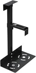 Office Under Desk PC Holder Mount Adjustable Height and Width CPU Tower Stand Under Desk PC Wall Mount PC Holder Desk PC Tower Stand CPU Holder Accessories(Black)