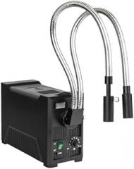 Fiber Optic Microscope Illuminators with Dual Gooseneck LED Lights, Wavelength Range 570-900 NM, Adjustable Aperture for Scientific