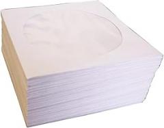 50-Pack CD Sleeves, Acid-Free Paper Envelopes for Disc Storage, Thin Protective Sleeve Organizers for Music Albums and Software
