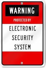 Warning Protected By Electronic Security System Sign Metal Sign 8 x 12 Inch – Indoor Outdoor Decor Plate