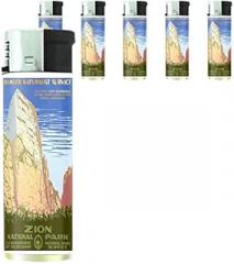 Refillable Electronic Lighter Set of 5 Pieces D-049 1930s Vintage Zion National Park Ranger Naturist Service