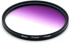 37/40.5/43/46/49/52/55/58/62/67/72/77/82mm Graduated Color Filters Gradual Color Neutral Density Camera Lens Filter Red Orange Yellow Green Blue Purple Grey Graduated Color Filters (Purple,77mm)