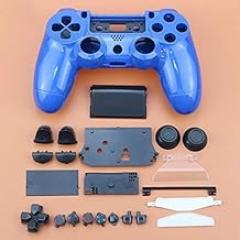 Full Housing Shell Case Cover with Buttons for PS4 JDM-011 JDM-001 Wireless Controller (Blue)