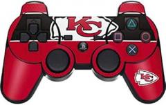 Skinit Decal Gaming Skin Compatible with PS3 Dual Shock Wireless Controller - Officially Licensed NFL Kansas City Chiefs Zone Block Design