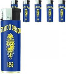 Oregon State Flag Lighters S1 Set of 5 Electronic Flame