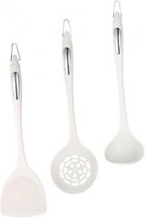 1set Silicone Kitchen Utensil Non-stick Cooking Spatulas Soup Spoon and Slotted Spoon for Home Cooking and Safe to Use for Everyday Kitchen Needs