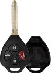 New Replacement for Toyota Scion Keyless Entry Remote Control Case Shell 4 Buttons Compatible with 2008-2013 Camry Corolla Avalon Scion FR-S. Shell Only, Electronic Parts Not Included (2)