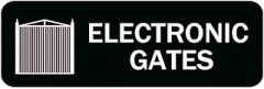 Electronic Gates Acrylic Sign with Symbols, Self-Adhesive for Restaurant & Hotel 3x9 Inch